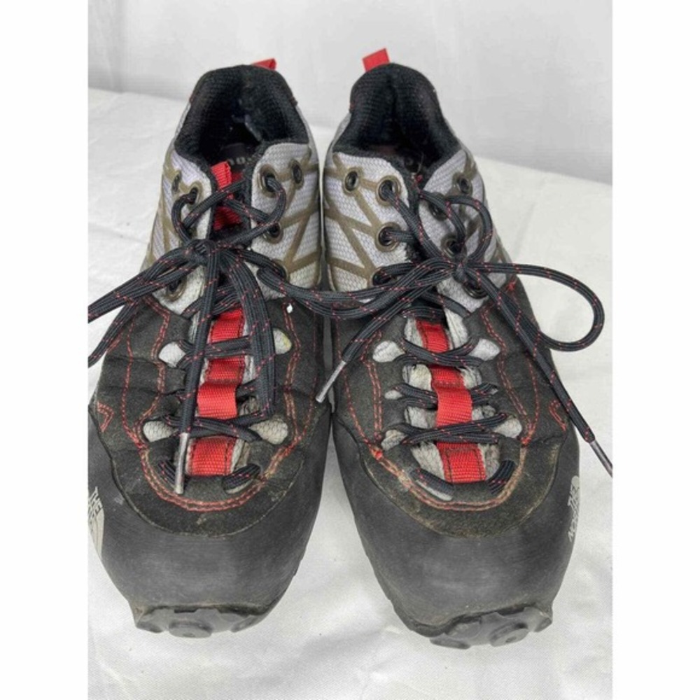 The North Face Mens Verto Approach Climbing Shoes Sz 8 Black Red Lace Up A04WKX9